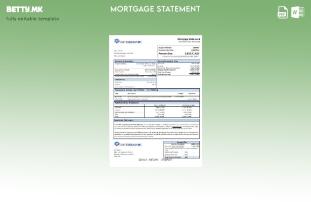 Модерен стил Шаблон за извод на банкарска хипотека на Азербејџан AFB